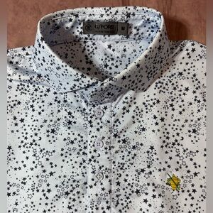 G/Fore Polo Shirt Mens M Blue Geometric Logo All Over Print Performance Golf